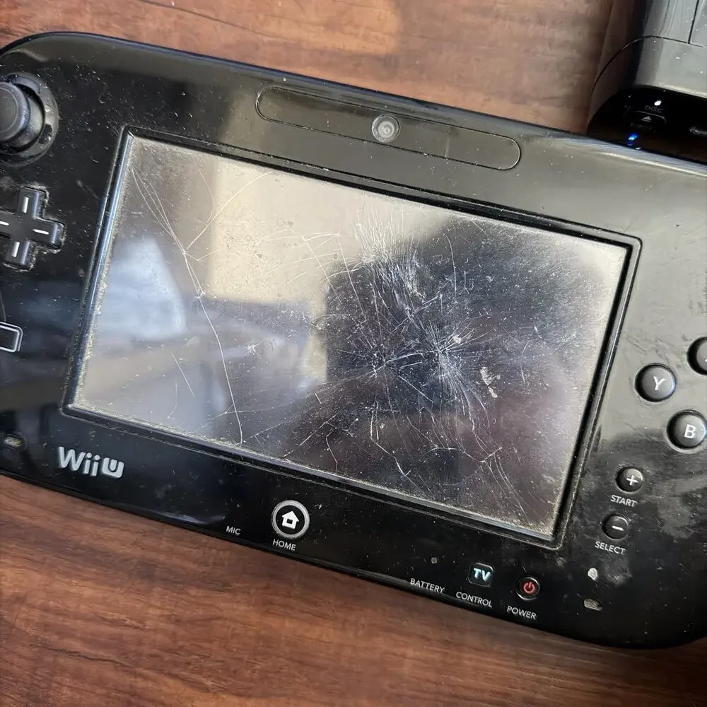Nintendo Wii U 32GB Black Console WUP-101 with GamePad For Parts DESCRIPTION